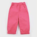 Розовые льняные брюки